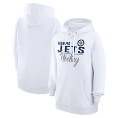 NHL Winnipeg Jets G-III 4Her by Carl Banks Women's Team Fleece Pullover Hoodie - White