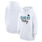 NHL San Jose Sharks G-III 4Her by Carl Banks Women's Team Fleece Pullover Hoodie - White