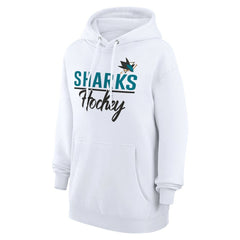 NHL San Jose Sharks G-III 4Her by Carl Banks Women's Team Fleece Pullover Hoodie - White