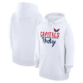 NHL Washington Capitals G-III 4Her by Carl Banks Women's Team Fleece Pullover Hoodie - White