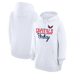 NHL Washington Capitals G-III 4Her by Carl Banks Women's Team Fleece Pullover Hoodie - White