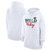 NHL Minnesota Wild G-III 4Her by Carl Banks Women's Team Fleece Pullover Hoodie - White