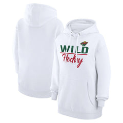 NHL Minnesota Wild G-III 4Her by Carl Banks Women's Team Fleece Pullover Hoodie - White