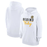 NHL Boston Bruins G-III 4Her by Carl Banks Women's Team Fleece Pullover Hoodie - White