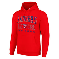 NHL New York Rangers Starter Retro Graphic Pullover Hoodie - Red