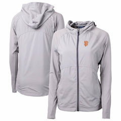 San Francisco Giants Cutter & Buck Women's City Connect Adapt Eco Knit Hybrid Recycled Full-Zip Hoodie - Gray Hoodies