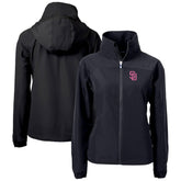 San Diego Padres Cutter & Buck Women's City Connect Charter Eco Recycled Full-Zip Jacket - Black Jackets