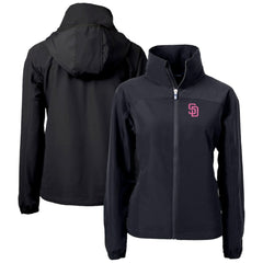 San Diego Padres Cutter & Buck Women's City Connect Charter Eco Recycled Full-Zip Jacket - Black Jackets
