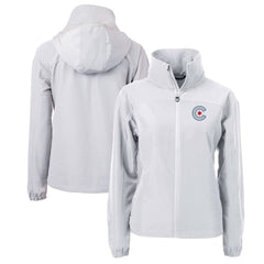 Chicago Cubs Cutter & Buck Women's City Connect Charter Eco Recycled Full-Zip Jacket - Gray Jackets