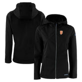 San Francisco Giants Cutter & Buck Women's City Connect Evoke Eco Softshell Recycled Full-Zip Hoodie Jacket - Black Jackets
