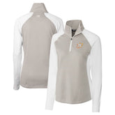 Houston Astros Cutter & Buck Women's City Connect Forge Tonal Stripe Stretch Half-Zip Pullover Top - White Pullover