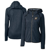 Houston Astros Cutter & Buck Women's City Connect Mainsail Full-Zip Hooded Jacket - Heather Navy Jackets