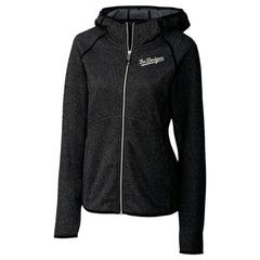 Los Angeles Dodgers Cutter & Buck Women's City Connect Mainsail Full-Zip Hooded Jacket - Heather Charcoal Jackets