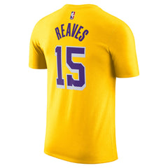 Austin Reaves Los Angeles Lakers Icon Edition Name & Number T-Shirt Gold