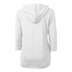 Chicago Cubs Cutter & Buck Women's City Connect Virtue Eco Pique Recycled Half-Zip Pullover Hoodie - White Hoodies