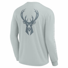 Milwaukee Bucks Elements Strive Long Sleeve T-Shirt Gray