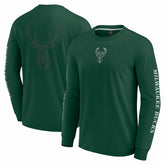 Milwaukee Bucks Elements Strive Long Sleeve T-Shirt Hunter Green