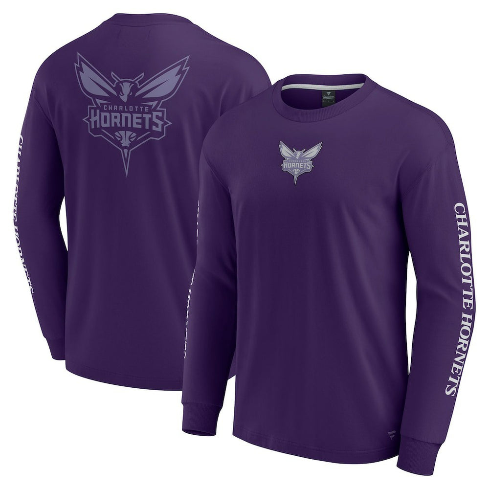 Charlotte Hornets Elements Strive Long Sleeve T-Shirt Purple