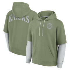 New York Knicks Elements Sleek Pullover Hoodie Olive