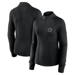 Boston Celtics Women's Elements Match Raglan Quarter-Zip Top Black