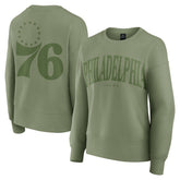 Philadelphia 76ers Women's Elements Flow Pullover Sweatshirt Olive