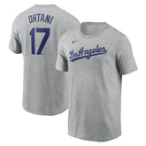 Shohei Ohtani Los Angeles Dodgers Nike 2024 Fuse Name & Number T-Shirt – Gray T-shirts