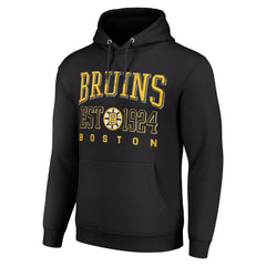 NHL Boston Bruins Starter Retro Graphic Pullover Hoodie - Black