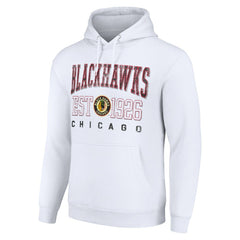 NHL Chicago Blackhawks Starter Retro Graphic Pullover Hoodie - White