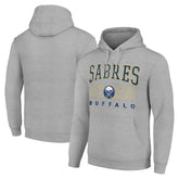 NHL Buffalo Sabres Starter Retro Graphic Pullover Hoodie - Heather Gray