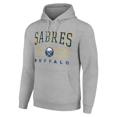 NHL Buffalo Sabres Starter Retro Graphic Pullover Hoodie - Heather Gray