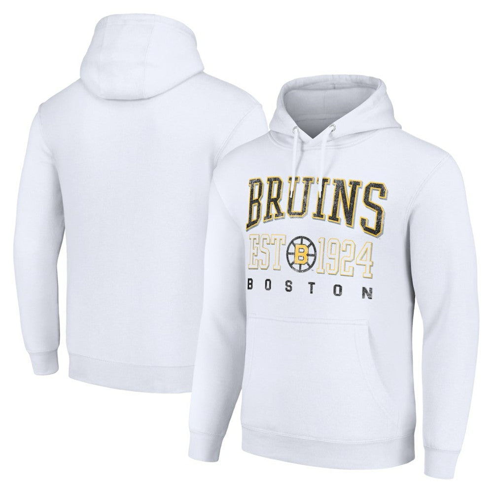 NHL Boston Bruins Starter Retro Graphic Pullover Hoodie - White
