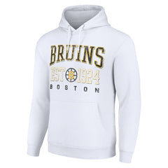 NHL Boston Bruins Starter Retro Graphic Pullover Hoodie - White