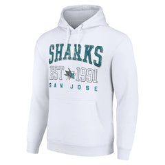 NHL San Jose Sharks Starter Graphic Pullover Hoodie - White