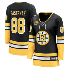 NHL David Pastrnak Boston Bruins Fanatics Women's 100th Anniversary Breakaway Jersey - Black