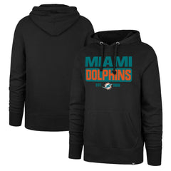 Miami Dolphins '47 Box Out Headline Pullover Hoodie Black