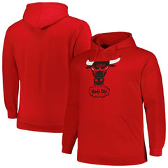 Chicago Bulls Hardwood Classics Big & Tall Pullover Hoodie Red