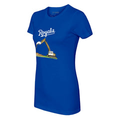 Kansas City Royals Tiny Turnip Women's Excavator T-Shirt - Royal T-shirts