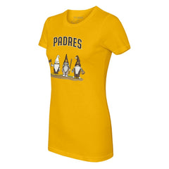 San Diego Padres Tiny Turnip Women's Gnomes T-Shirt - Gold T-shirts