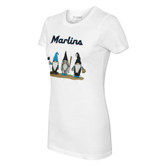 Miami Marlins Tiny Turnip Women's Gnomes T-Shirt - White T-shirts