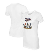 Detroit Tigers Tiny Turnip Women's Gnomes T-Shirt - White T-shirts