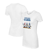Chicago Cubs Tiny Turnip Women's Gnomes T-Shirt - White T-shirts