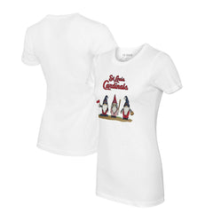 St. Louis Cardinals Tiny Turnip Women's Gnomes T-Shirt - White T-shirts