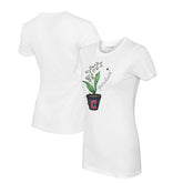 Cleveland Guardians Tiny Turnip Women's Lilies & Ladybugs T-Shirt - White T-shirts