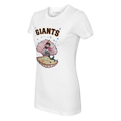 San Francisco Giants Tiny Turnip Women's Mermaid T-Shirt - White T-shirts