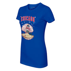 Chicago Cubs Tiny Turnip Women's Mermaid T-Shirt - Royal T-shirts