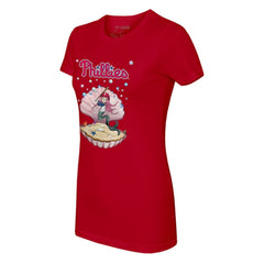 Philadelphia Phillies Tiny Turnip Women's Mermaid T-Shirt - Red T-shirts
