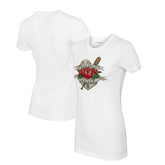 San Diego Padres Tiny Turnip Women's Tattoo Rose T-Shirt - White T-shirts