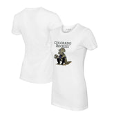Colorado Rockies Tiny Turnip Women's Triceratops T-Shirt - White T-shirts