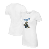 Los Angeles Dodgers Tiny Turnip Women's Triceratops T-Shirt - White T-shirts