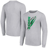NHL Dallas Stars Starter Color Scratch Long-Sleeve T-Shirt - Heather Gray
